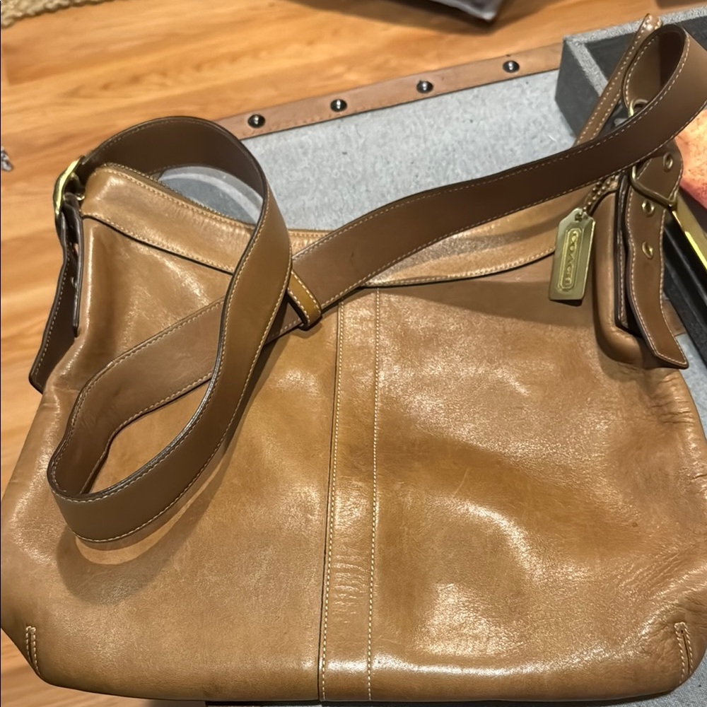 Coach legacy Tan Leather Hobo Shoulder Bag